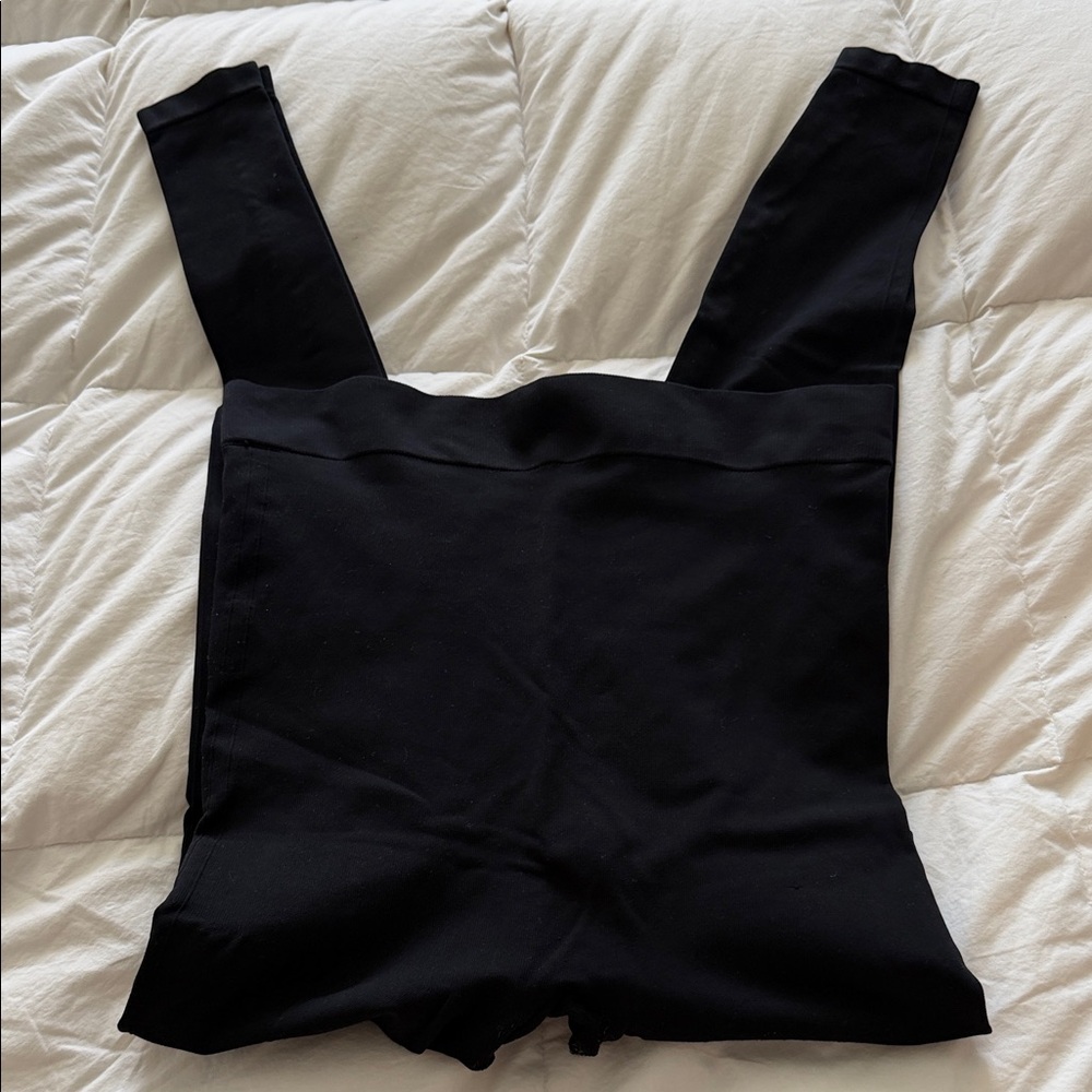Blanqi maternity full belly panel black leggings